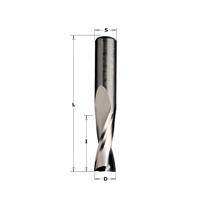 UP-CUT SPIRALINIS PJAUSTYMO PJAUSTYTUVAS KIEKIS HW D-4X15X50 Z2 RH