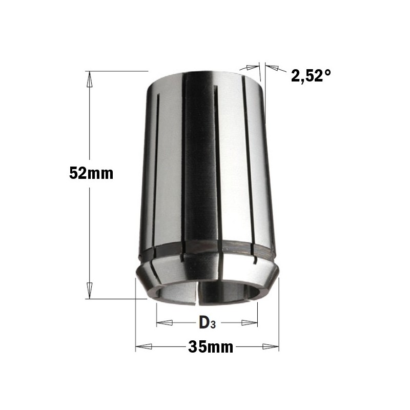 EOC-25 PRECISION COLLET D-9.52mm 3-8inch