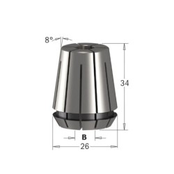 ER25 PRECIZIJA COLLET D-8