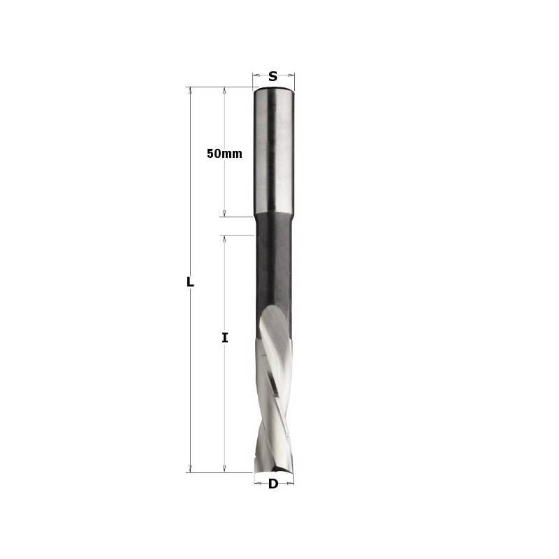 TWISTED SLOT MORT.BIT HSS D-8X130 S-16X50 LH