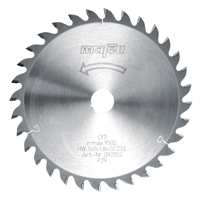 Mafell TCT Saeketas 160 mm – 32 Hammast, Peenlõigete jaoks