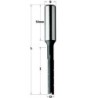 Mortising bit with chip breaker, spiral point, Z2, diameter 12mm, length 80mm, total length 135mm, left-hand rotation.