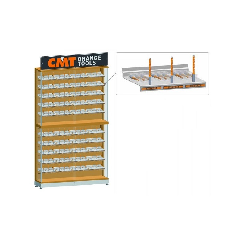 EMPTY DISPLAY CABINET 120X31X198-224 FOR DRILL BITS