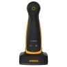 Mirka® ANGOS 8991100311 – profesionalus akumuliatorinis kampinis šlifuoklis su ergonomišku dizainu ir patogiu valdymu įvairiems