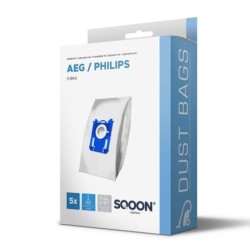Philips Standard 3-D dulkių maišeliai - flisas, 5 vnt.