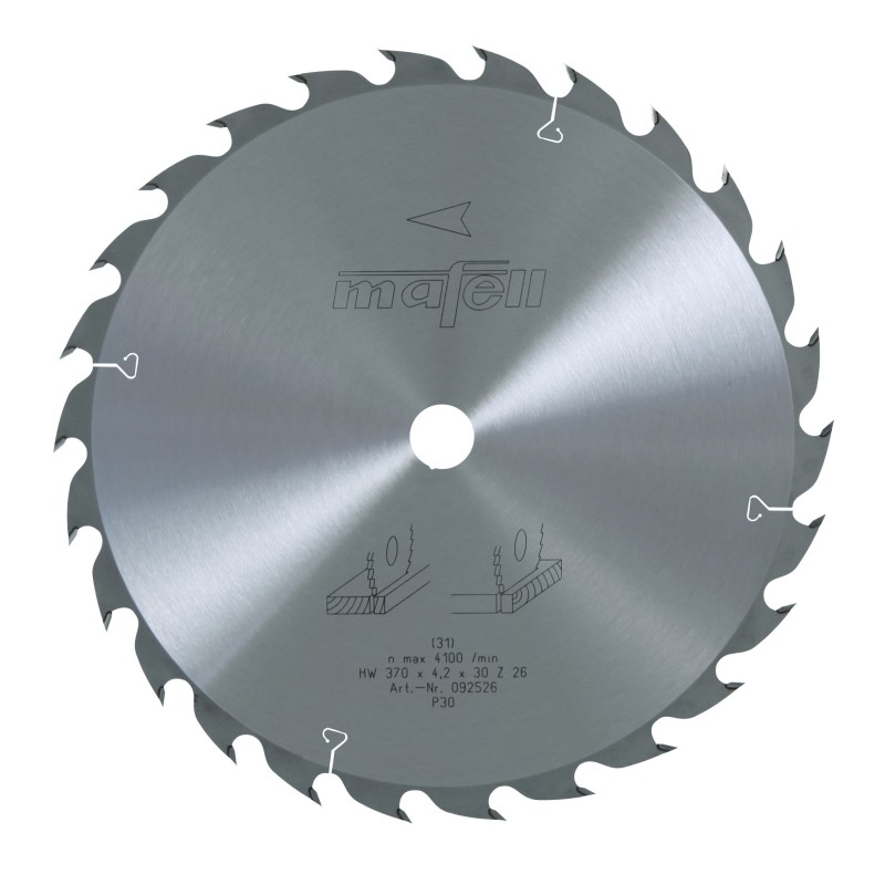 TCT pjūklelis, 370 x 2,2/4,2 x 30 mm, 26 dantų, AT (MKS 145 Ec)