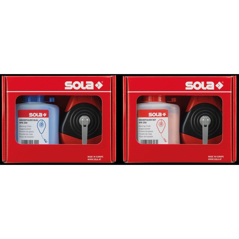 Chalk line + powder set Sola CLP 30, blue Chalk line + powder set Sola CLP 30, blue