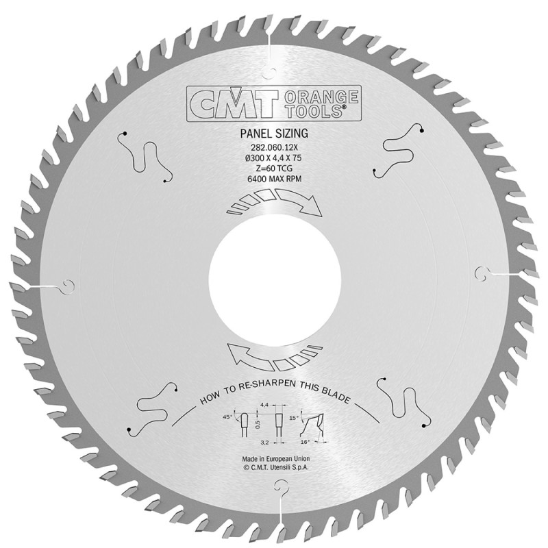 LAMINATE CHIPBOARD SAW BLADE HW 380x4.4x3.2x80 Z72 16 TGC