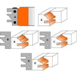 Pair of profile knives HM 40 x 25 x 2 mm, C