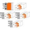 Pair of profile knives HM 40 x 25 x 2 mm, D