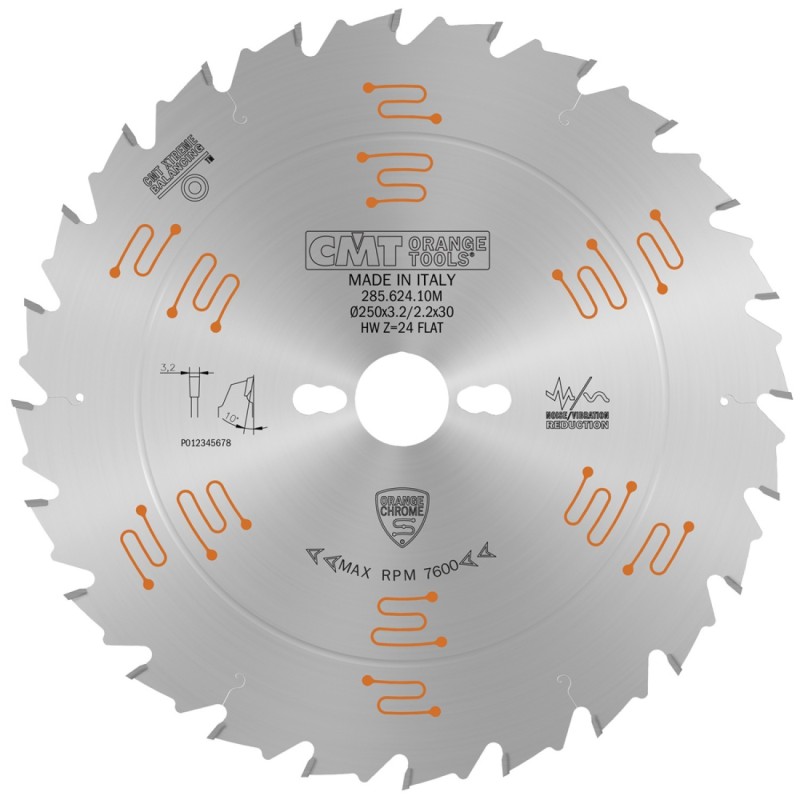 Finishing saw blade D-300 x 3.2 x 2.2 x 30 Z-48 15ATB chrome
