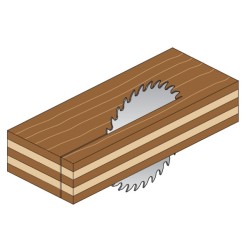 Finishing saw blade D-300 x 3.2 x 2.2 x 30 Z-48 15ATB chrome