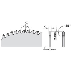 Saeketas pleks ja plastik D-300 x 3.2 x 2.5 x 30 Z-84 MTCG