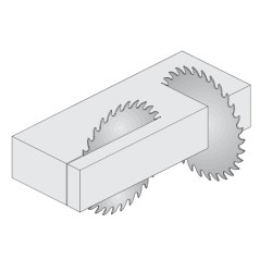 Saeketas pleks ja plastik D-300 x 2.8 x 2.2 x 30 Z-96 MATB NEG