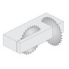 Saeketas pleks ja plastik D-300 x 2.8 x 2.2 x 30 Z-96 MATB NEG