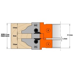 Raamukse freespea D-160x48x40 mm