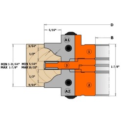 Raamukse freespea D-160x48x35 mm
