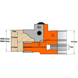 Raamukse freespea D-160x48x35 mm