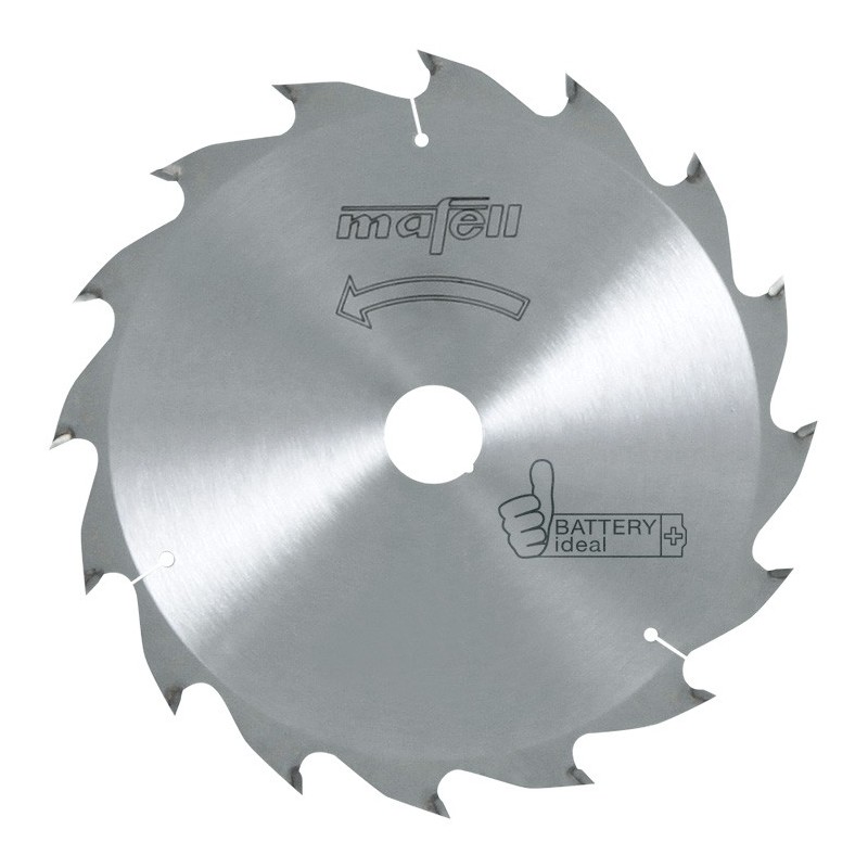 TCT saw blade, 185 x 1.2/1.8 x 20 mm, 16 teeth, AT, ideal for cordless tools.
