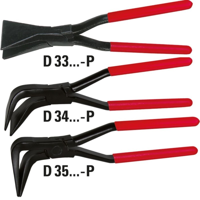 Seaming and clinching pliers straight PVC-coated handle D33-60-P