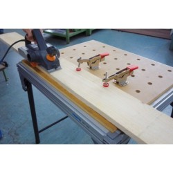 Horizontal toggle clamp with open arm and horizontal base plate STC-HH -60 with accessory set