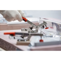 Horizontal toggle clamp with open arm and horizontal base plate STC-HH -50