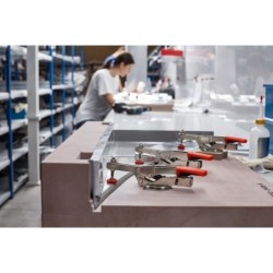 Horizontal toggle clamp with open arm and horizontal base plate STC-HH -35