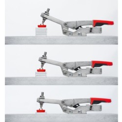 Horizontal toggle clamp with open arm and horizontal base plate STC-HH -35
