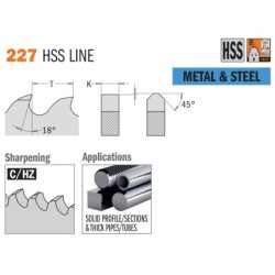 Metalli saeketas HSS VAPO D-350x2.5x32 Z-180 C-HZ-T6