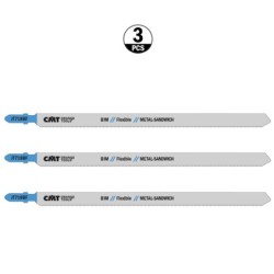 3 JIG SAW BLADES HSS 185x1,8x14TPI METAL-SANDWICH PANELS-STRAIGHT-FINE
