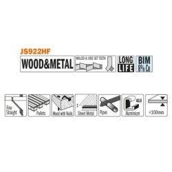 5 SABRE SAW BLADES FOR WOOD-METALS BIM 150x2,5x10TPI