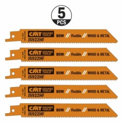 5 SABRE SAW BLADES FOR WOOD-METALS BIM 150x2,5x10TPI