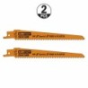 2 SABRE SAW BLADES SPECIAL HM 150x19x1.25 6TPI CARBIDE TIPPED