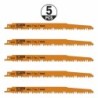 5 SABRE SAW BLADES FOR WOOD HCS 240x5x5TPI