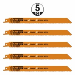 5 SABRE SAW BLADES FOR WOOD-METALS BIM 225x2,5x10TPI