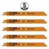 20 SABRE SAW BLADES FOR WOOD-METALS BIM 200x2,1-3,2x8-12TPI