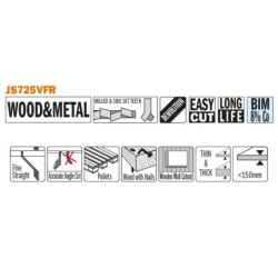 20 SABRE SAW BLADES FOR WOOD-METALS BIM 200x2,1-3,2x8-12TPI