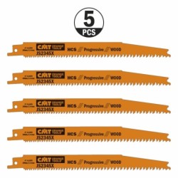 5 SABRE SAW BLADES FOR WOOD HCS 200x2,4-4x6-10TPI