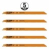 5 SABRE SAW BLADES FOR WOOD-METALS BIM 300x1,8-2,6x10-14TPI