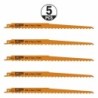 5 SABRE SAW BLADES FOR WOOD HCS 300x8,5x3TPI