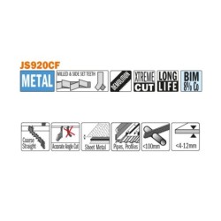 5 SABRE SAW BLADES FOR METALS BIM 150x2,9x9TPI