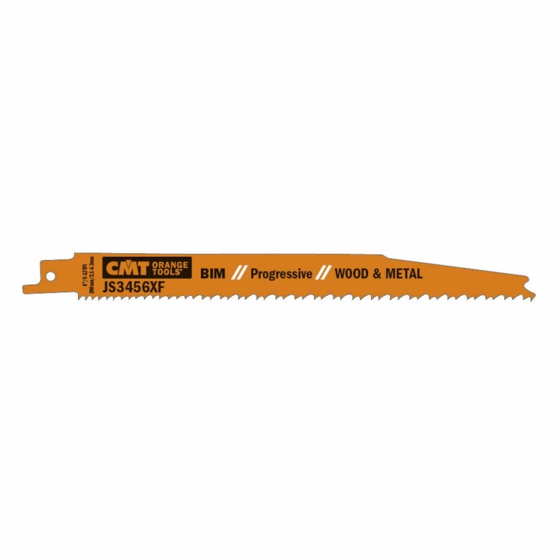 5 SABRE SAW BLADES FOR WOOD-METALS BIM 200x2,1-4,3x6-12TPI