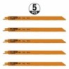 5 SABRE SAW BLADES FOR METALS BIM 300x1,8-2,6x10-14TPI