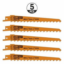 5 SABRE SAW BLADES FOR WOOD HCS 150x8,5x3TPI
