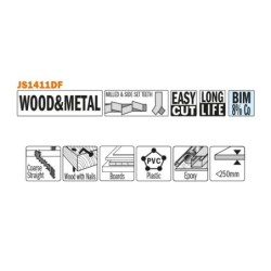 5 SABRE SAW BLADES FOR WOOD-METALS BIM 300x4,3x6TPI