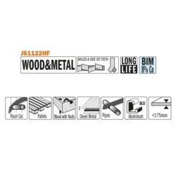 20 SABRE SAW BLADES FOR WOOD-METALS BIM 225x2,5x10TPI