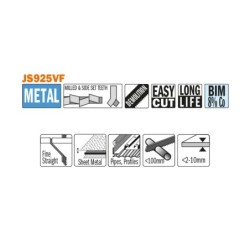 5 SABRE SAW BLADES FOR -METALS BIM 150x1,8-2,6x10-14TPI
