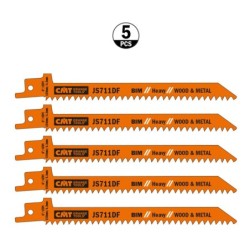 5 SABRE SAW BLADES FOR WOOD-METALS BIM 150x4,3x6TPI