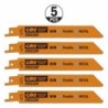 5 SABRE SAW BLADES FOR METALS BIM 150x1x24TPI
