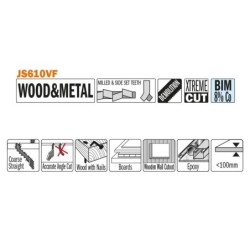 5 SABRE SAW BLADES FOR WOOD-METALS BIM 150x3,2-5x5-8TPI